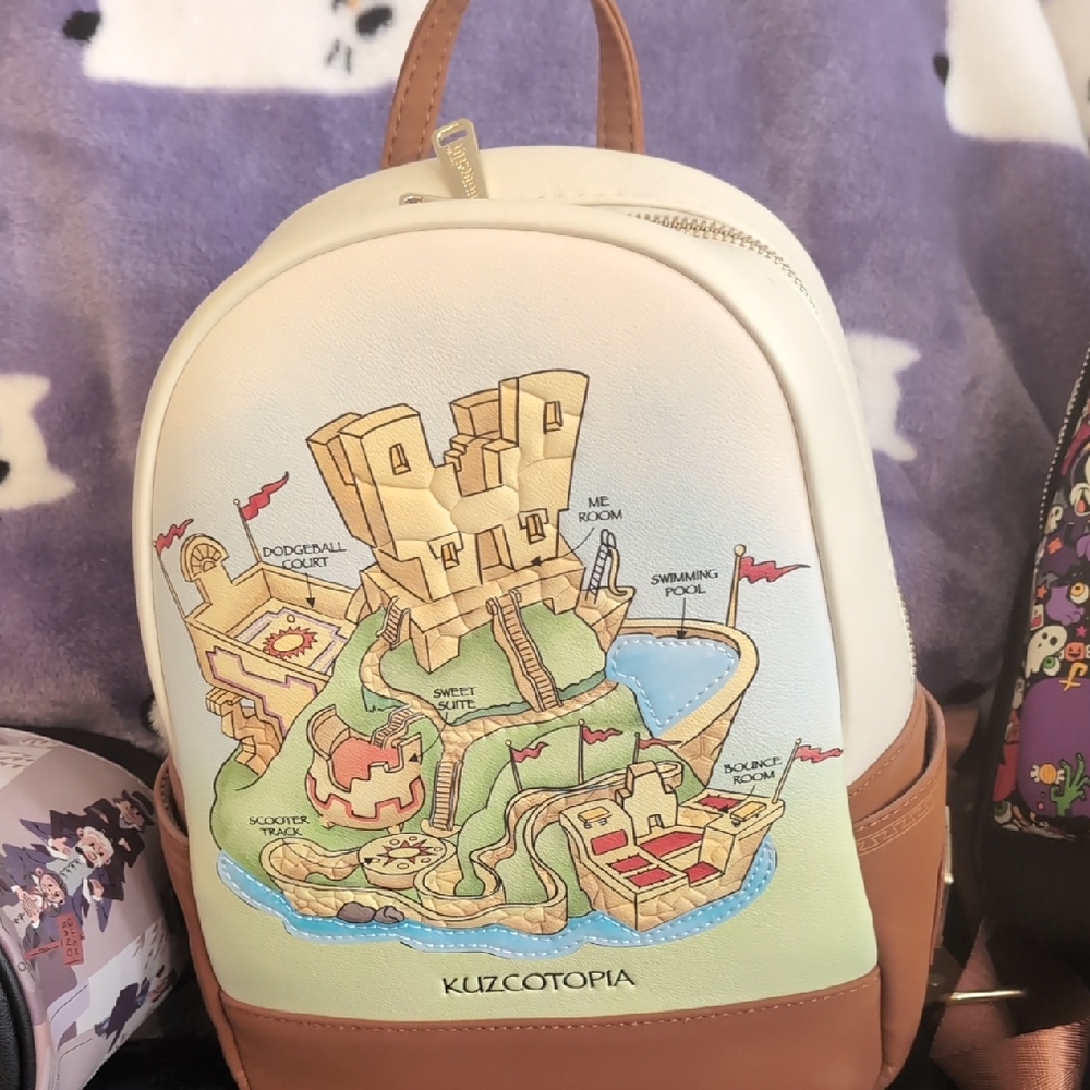 Disney Kuzcotopia Backpack - Cream and Brown